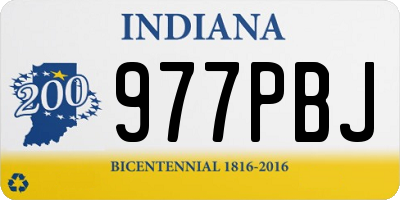 IN license plate 977PBJ