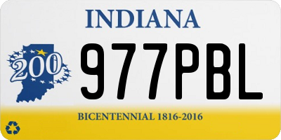 IN license plate 977PBL