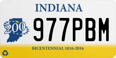 IN license plate 977PBM
