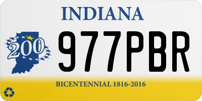 IN license plate 977PBR
