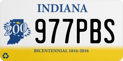 IN license plate 977PBS