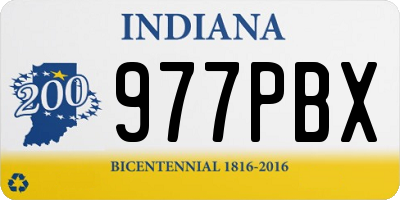 IN license plate 977PBX
