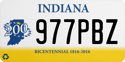 IN license plate 977PBZ