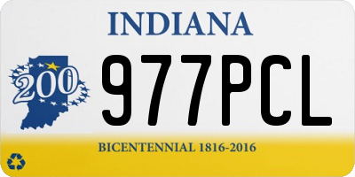IN license plate 977PCL