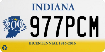 IN license plate 977PCM