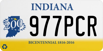 IN license plate 977PCR