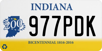 IN license plate 977PDK