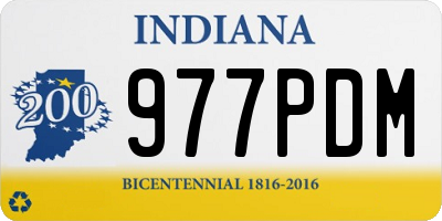IN license plate 977PDM