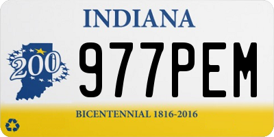 IN license plate 977PEM
