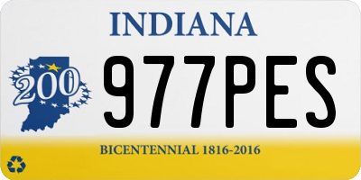 IN license plate 977PES