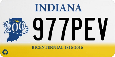 IN license plate 977PEV