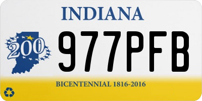 IN license plate 977PFB