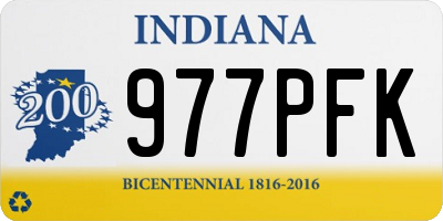 IN license plate 977PFK