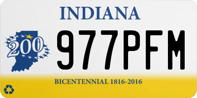 IN license plate 977PFM