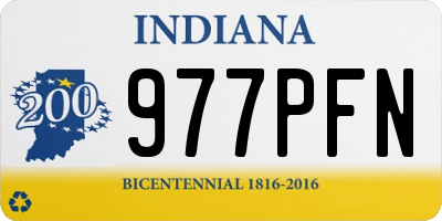 IN license plate 977PFN