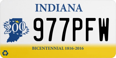 IN license plate 977PFW