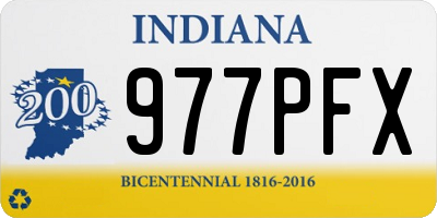 IN license plate 977PFX