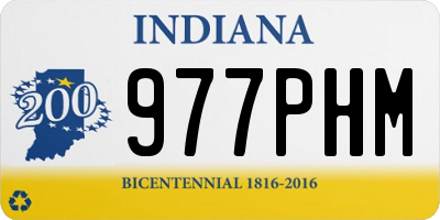 IN license plate 977PHM