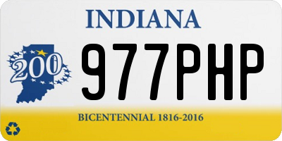 IN license plate 977PHP