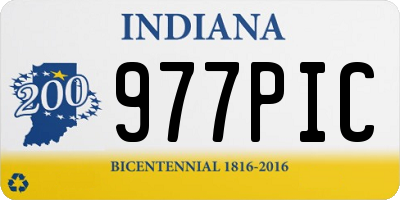 IN license plate 977PIC