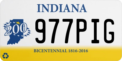 IN license plate 977PIG