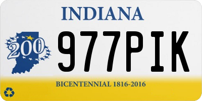 IN license plate 977PIK