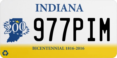 IN license plate 977PIM