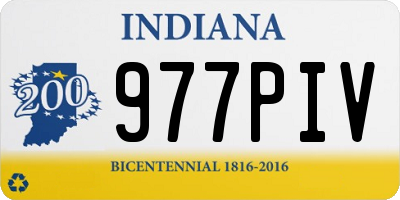 IN license plate 977PIV