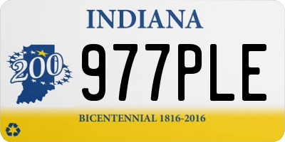 IN license plate 977PLE
