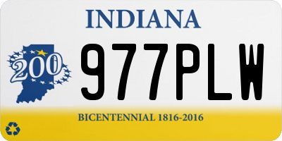 IN license plate 977PLW