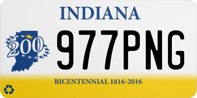 IN license plate 977PNG