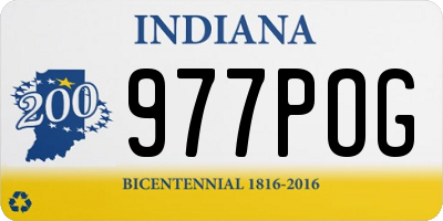 IN license plate 977POG