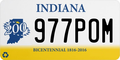 IN license plate 977POM