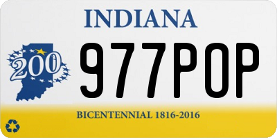 IN license plate 977POP