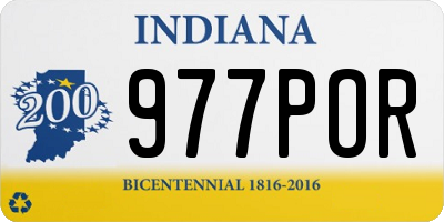 IN license plate 977POR