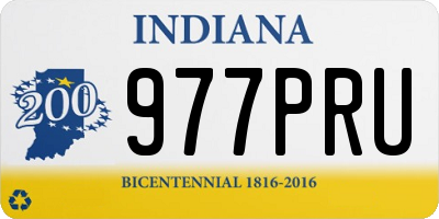 IN license plate 977PRU