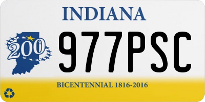 IN license plate 977PSC