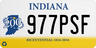 IN license plate 977PSF