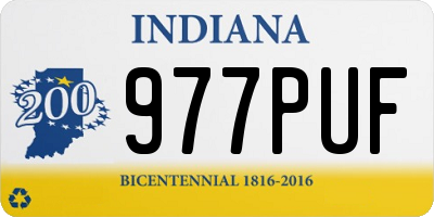 IN license plate 977PUF