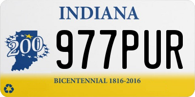 IN license plate 977PUR