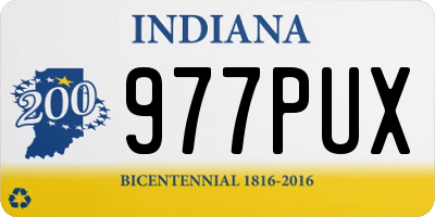 IN license plate 977PUX