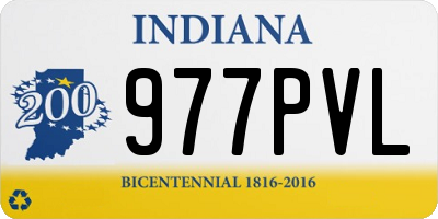 IN license plate 977PVL