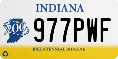 IN license plate 977PWF