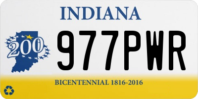 IN license plate 977PWR