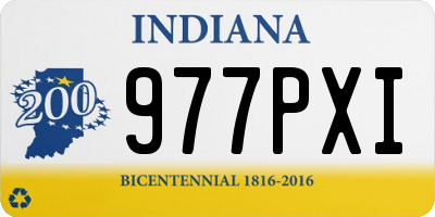 IN license plate 977PXI