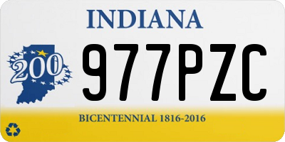 IN license plate 977PZC