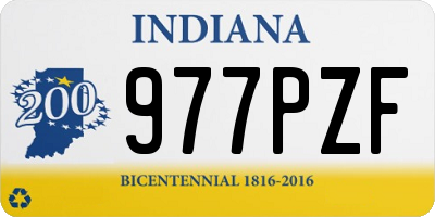 IN license plate 977PZF