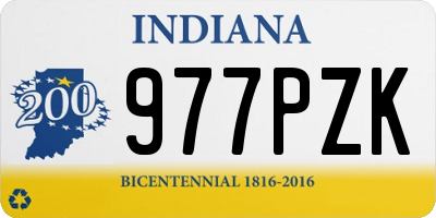 IN license plate 977PZK