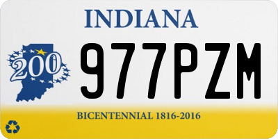 IN license plate 977PZM