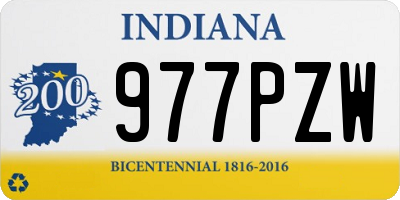 IN license plate 977PZW